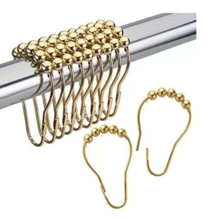 Set x 12 ganchos para cortina de baño