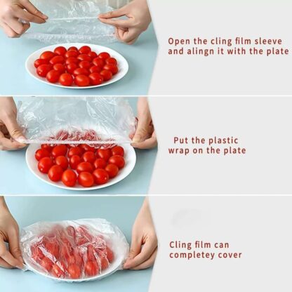 Set de 100 bolsas cobertoras para alimentos